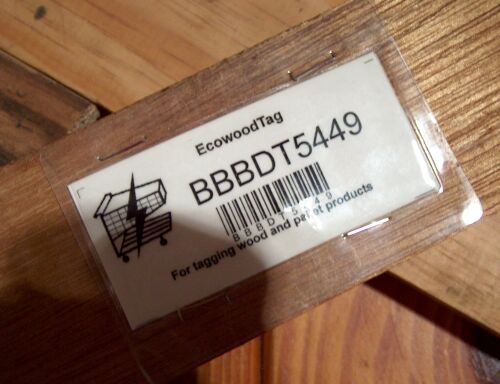 Tags designed for wooden products