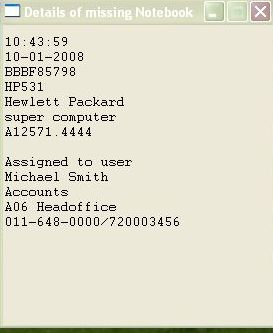 Sample screen